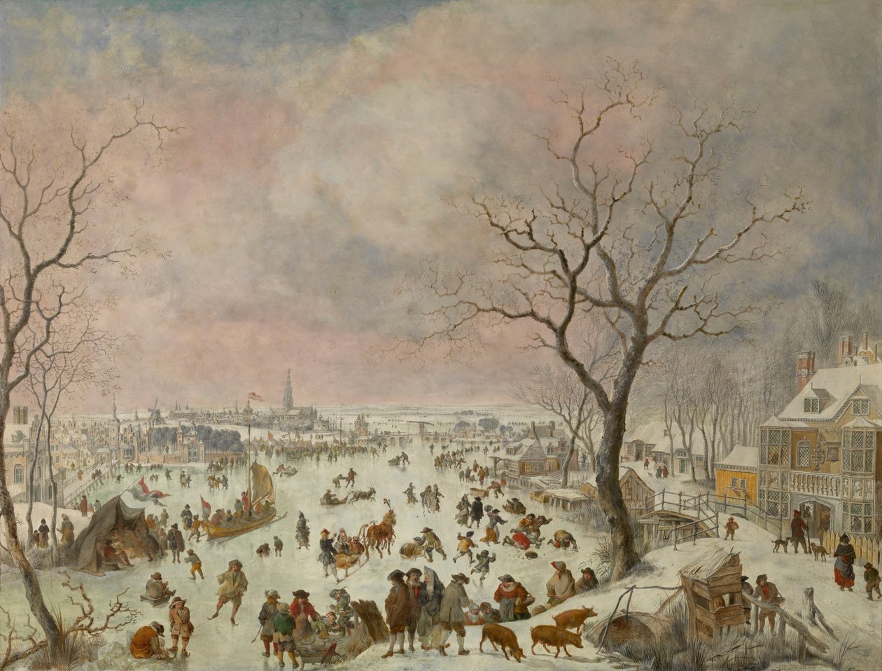 Placeres de invierno de Jan Griffier