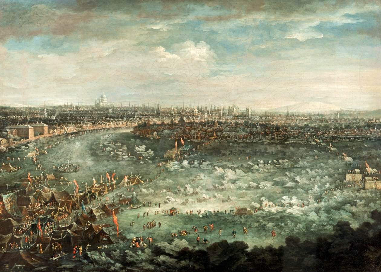 El Támesis durante la gran helada de 1739 de Jan Griffier II