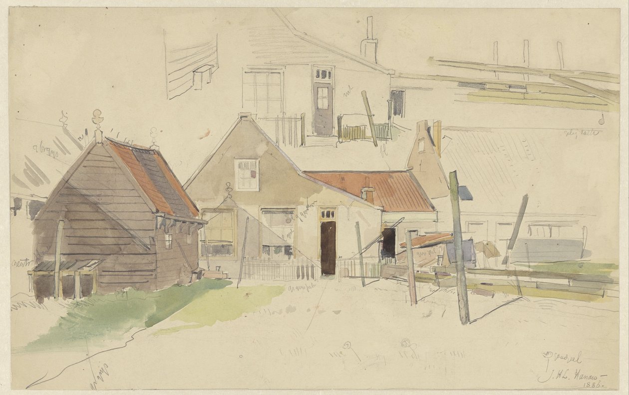 Estudios de casas en el barrio de Vinkenbuurt, Ámsterdam de Jan H.L. Hanau