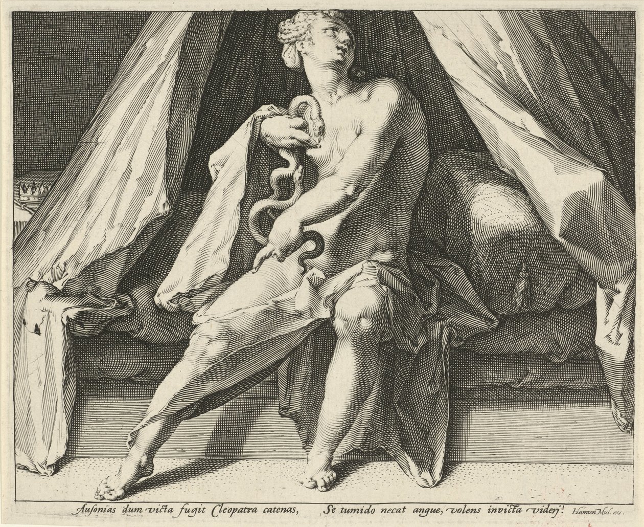 muerte de cleopatra de Jan Harmensz. Muller