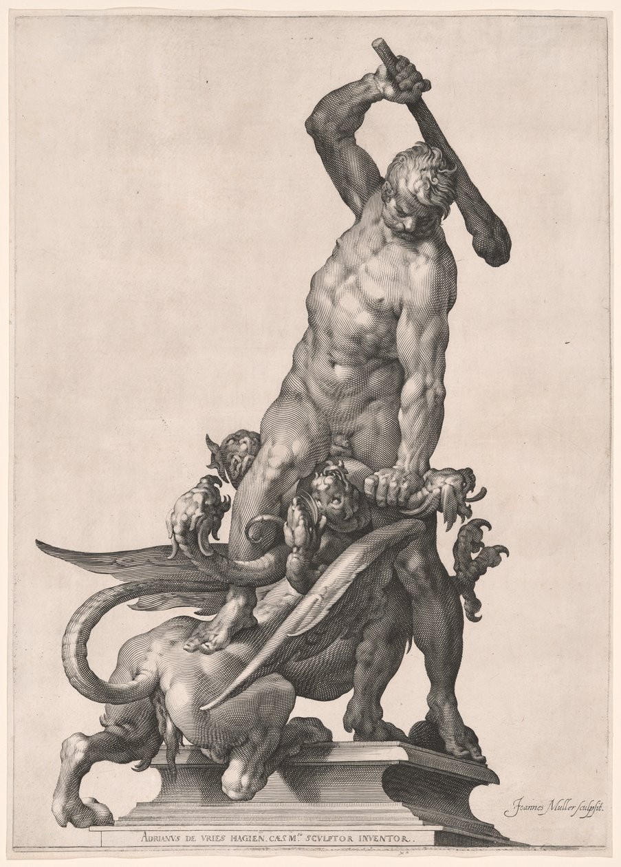 Hércules mata a la hidra de Jan Harmensz. Muller