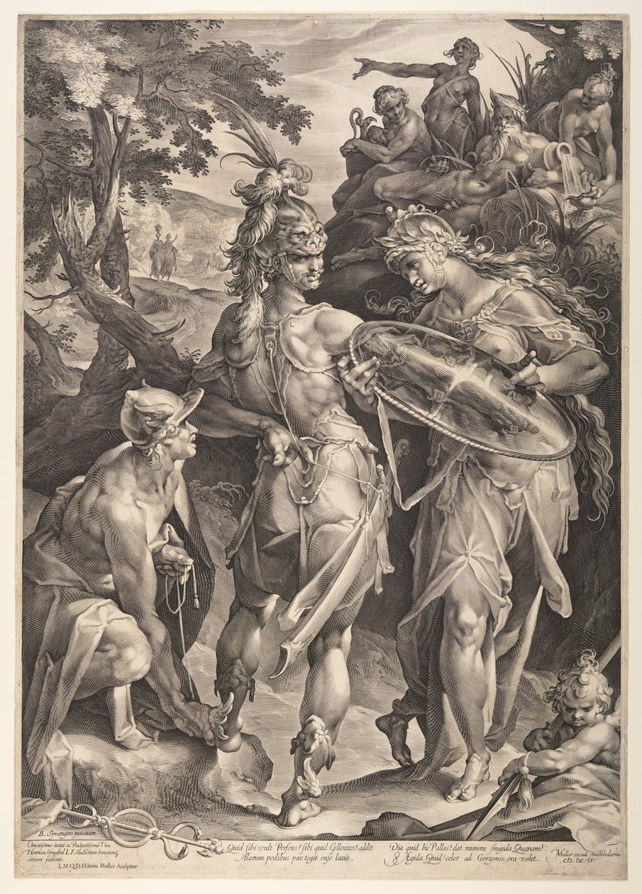 Minerva arma a Perseo de Jan Harmensz. Muller