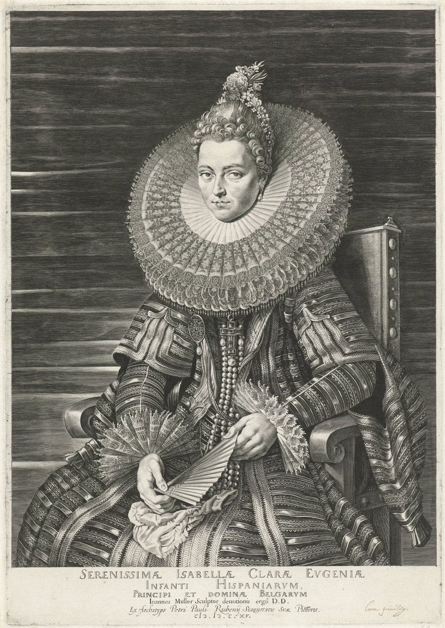 Retrato de Isabel Clara Eugenia, Infante de España de Jan Harmensz. Muller
