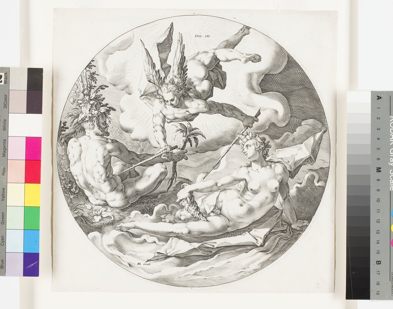 La creación de la tierra seca y los mares, c.1589 de Jan Harmensz Muller
