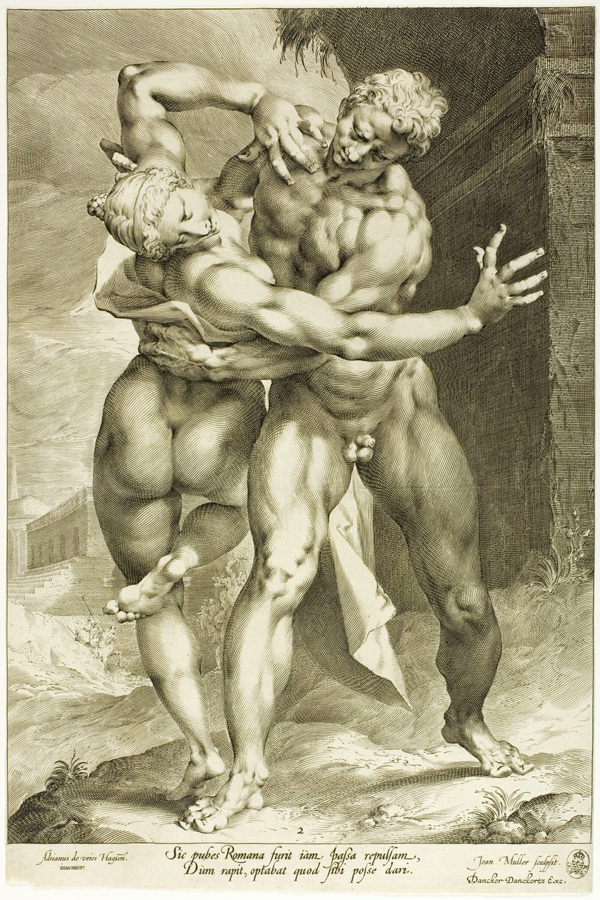 El Rapto de una Mujer Sabina, Vista Frontal de Jan Harmensz. Muller
