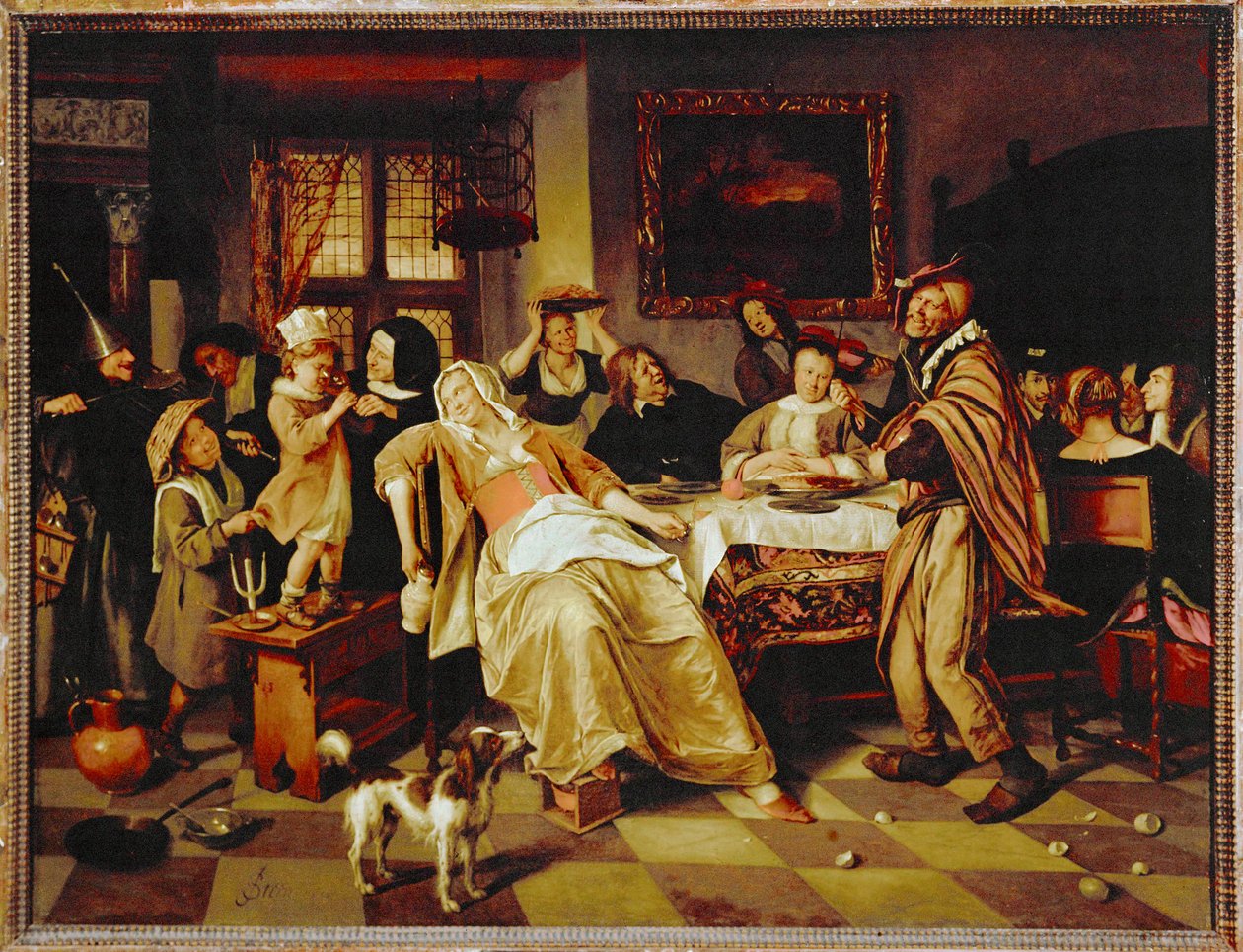 Fiesta de la tarta de la Noche de Reyes de Jan Havicksz. Steen