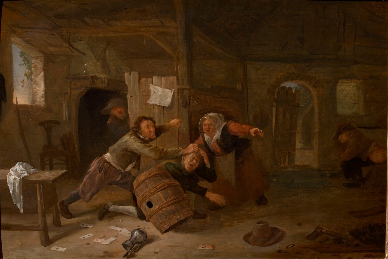 Campesinos peleando, antes de 1678 de Jan Havicksz Steen