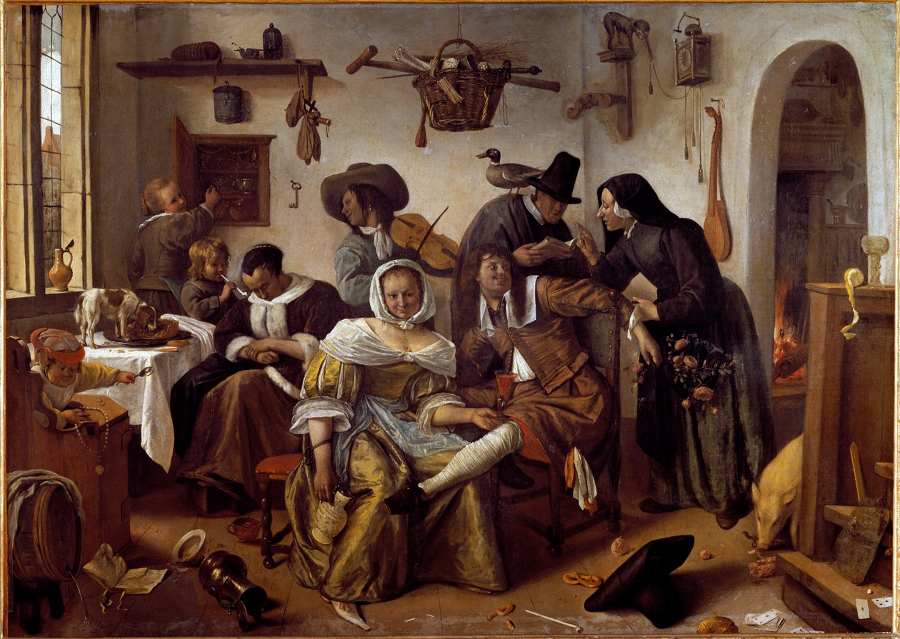 El mundo al revés o Los estragos de la lujuria de Jan Havicksz. Steen