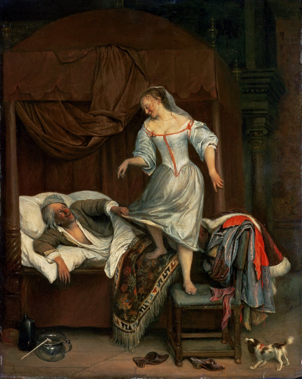 Escena de dormitorio de Jan Havickszoon Steen
