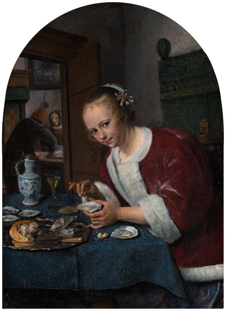Niña comiendo ostras de Jan Havickszoon Steen
