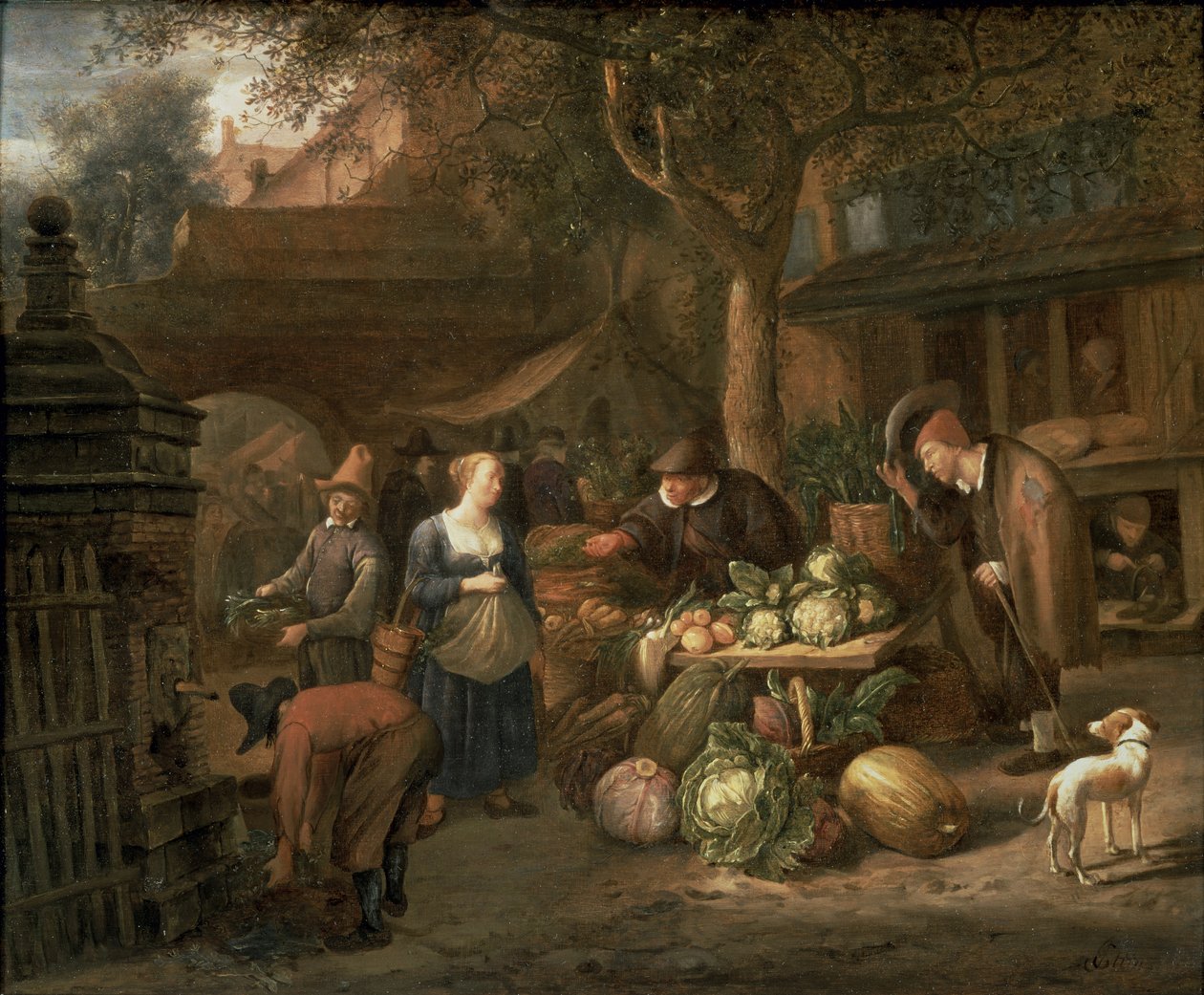 Escena de mercado de Jan Havickszoon Steen
