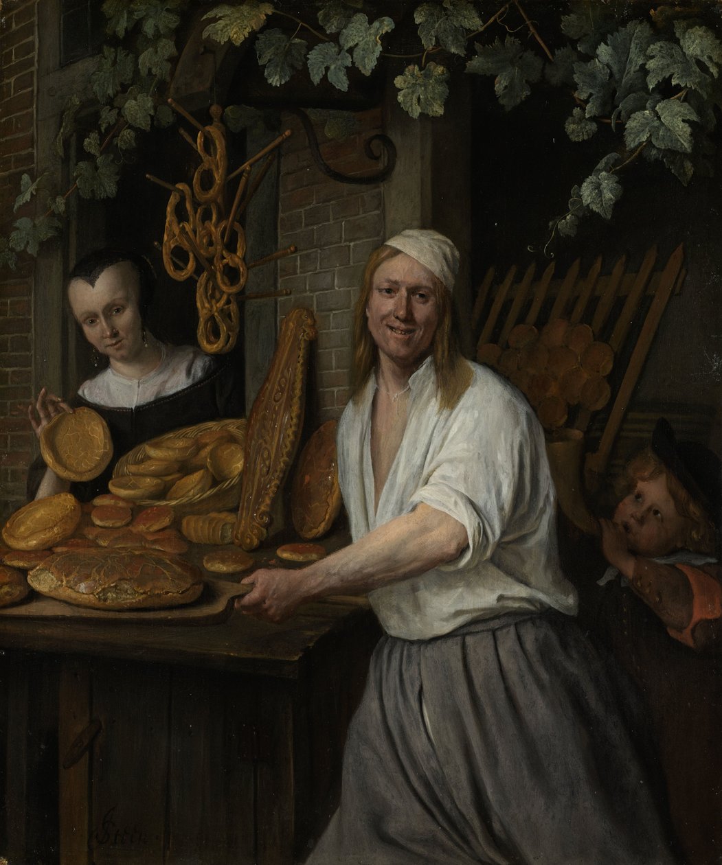 El panadero Arent Oostwaard y su esposa Catherina Keizerswaard, 1658 de Jan Havickszoon Steen