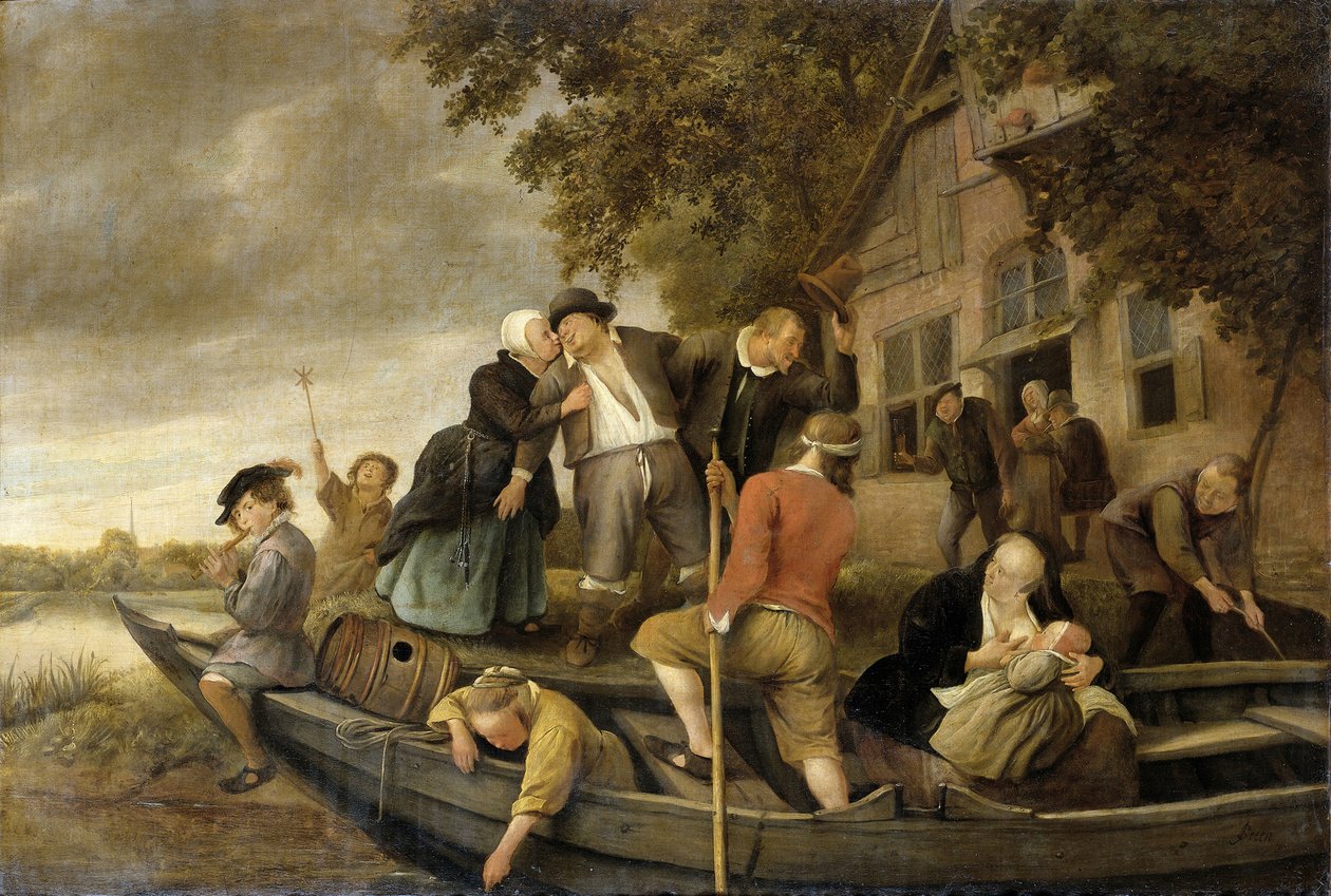 El alegre regreso a casa, 1679 de Jan Havickszoon Steen