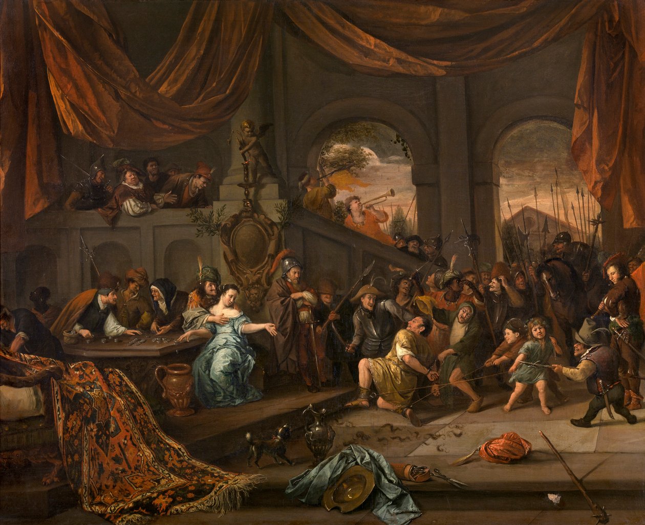 La burla de Sansón, ca. 1675 de Jan Havickszoon Steen