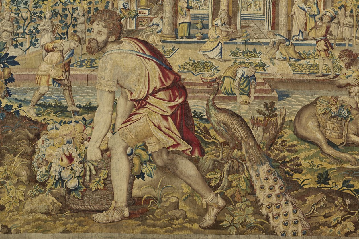 Detalle de Vertumnus, de Vertumnus y Pomona, c.1630 de Jan II Raes