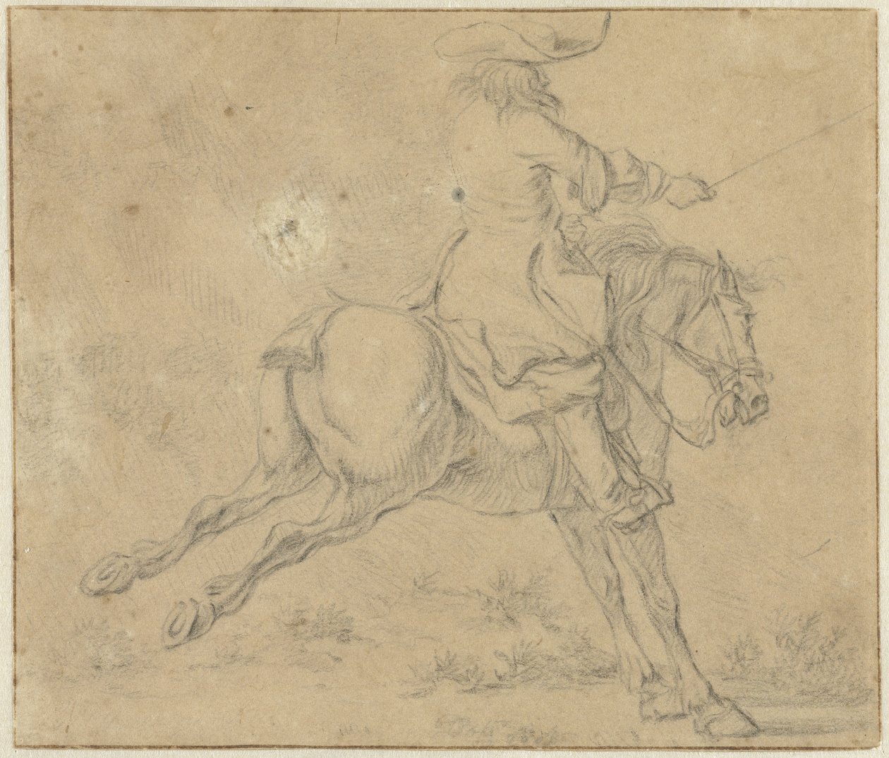 Jinete en un caballo traicionero de Jan Jacobsz van der Stoffe