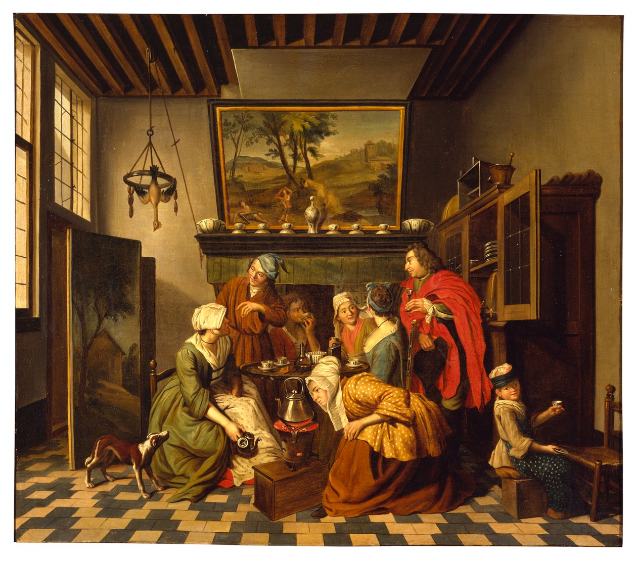 La hora del té (óleo sobre lienzo) de Jan Josef the Younger Horemans