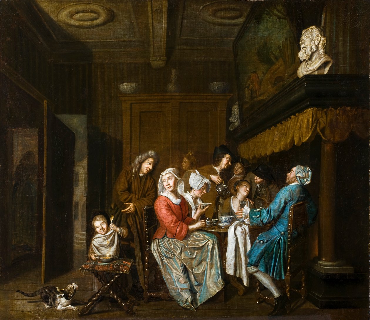 Una fiesta de té de Jan Joseph Horemans the Elder