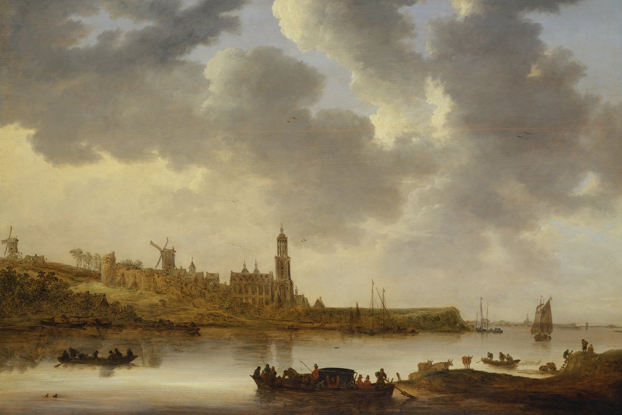 Vista a través del Rin en Rhenen de Jan Josephsz van Goyen
