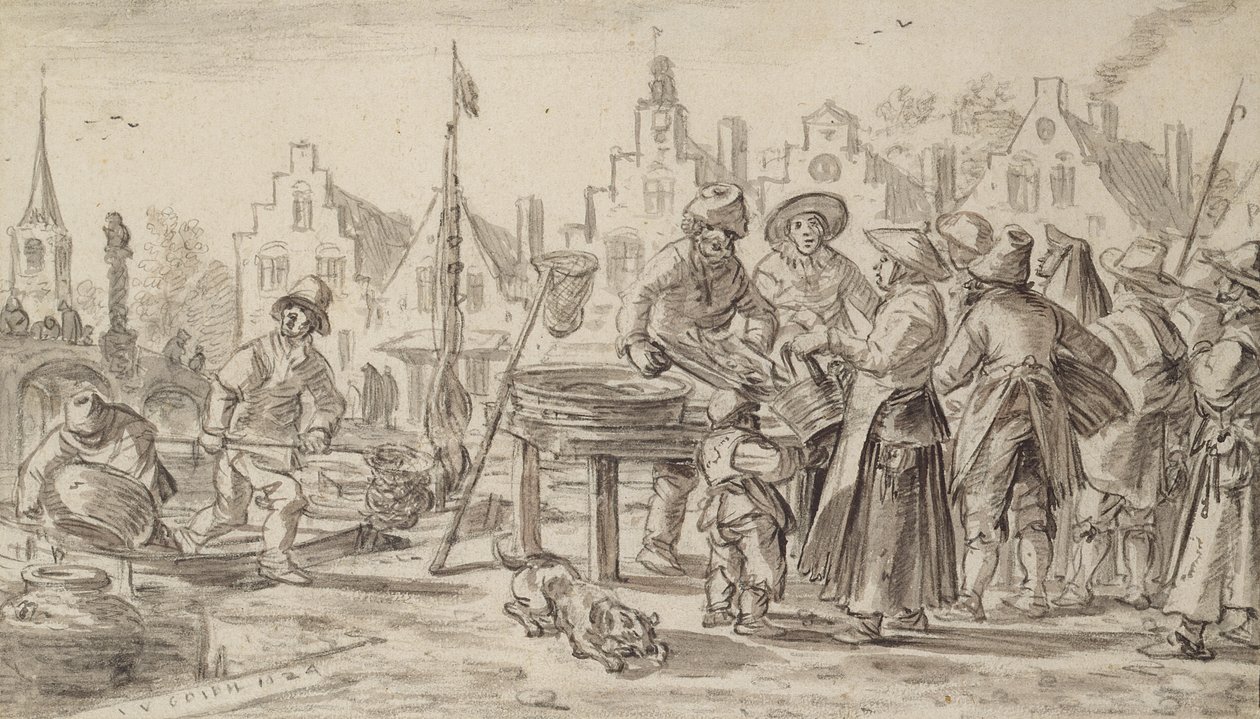 Mercado de Pescado, 1624 de Jan Josephsz van Goyen
