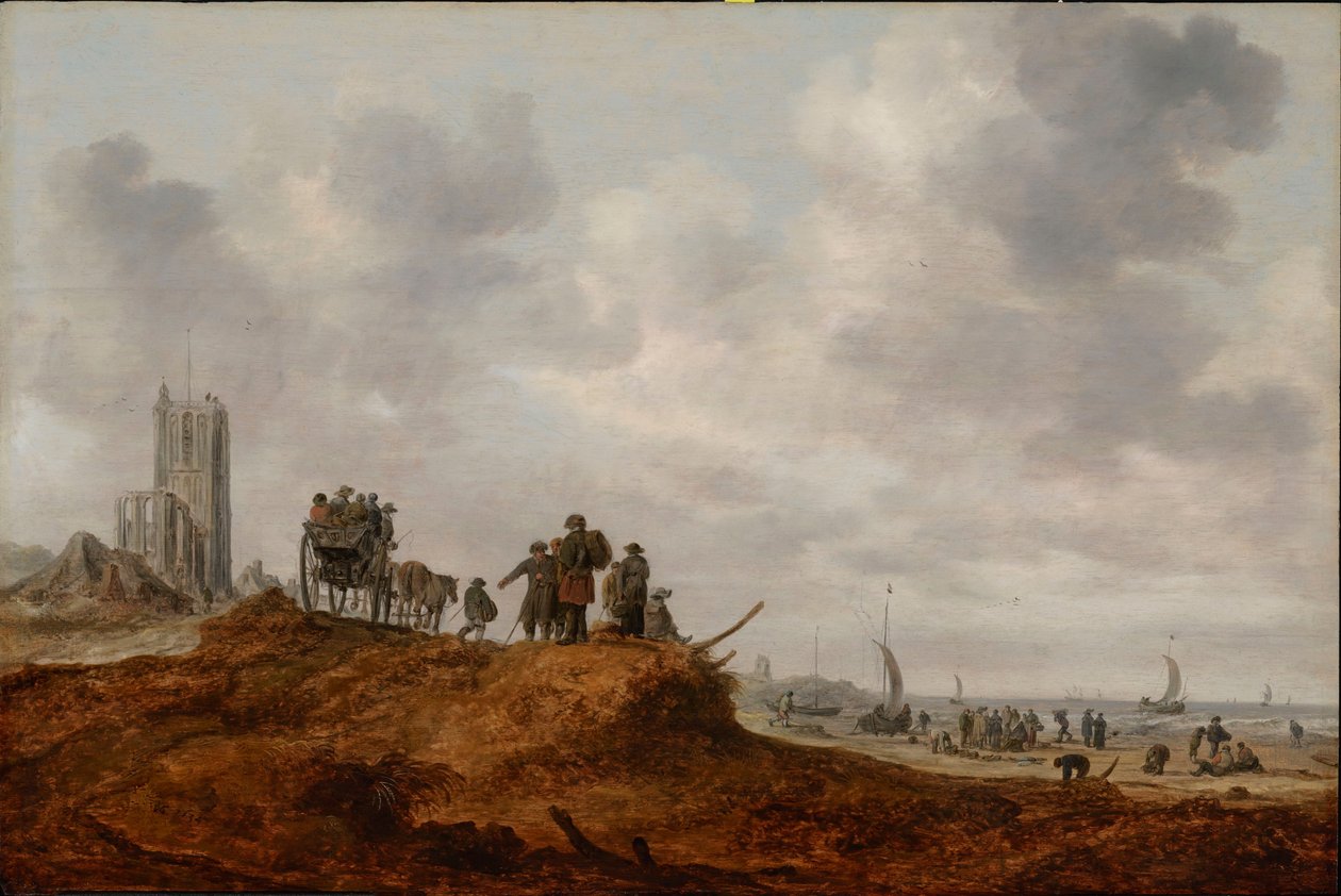 La antigua iglesia de Egmond aan Zee de Jan Josephsz van Goyen