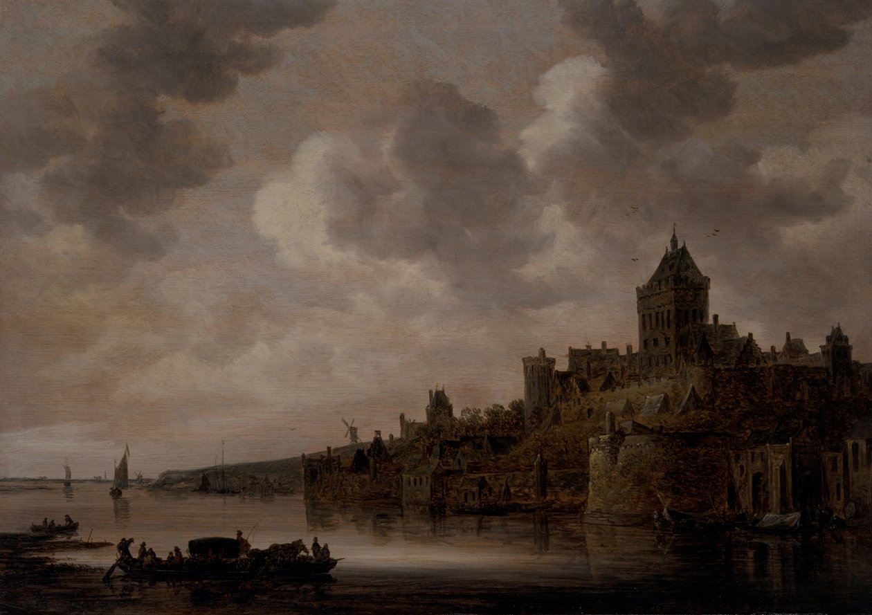 El Valkhof en Nimega, hacia 1640 (óleo sobre tabla) de Jan Josephsz van Goyen
