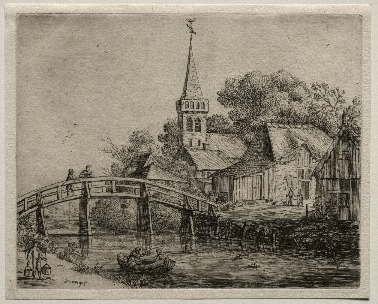 El puente de madera de Jan Josephsz van Goyen