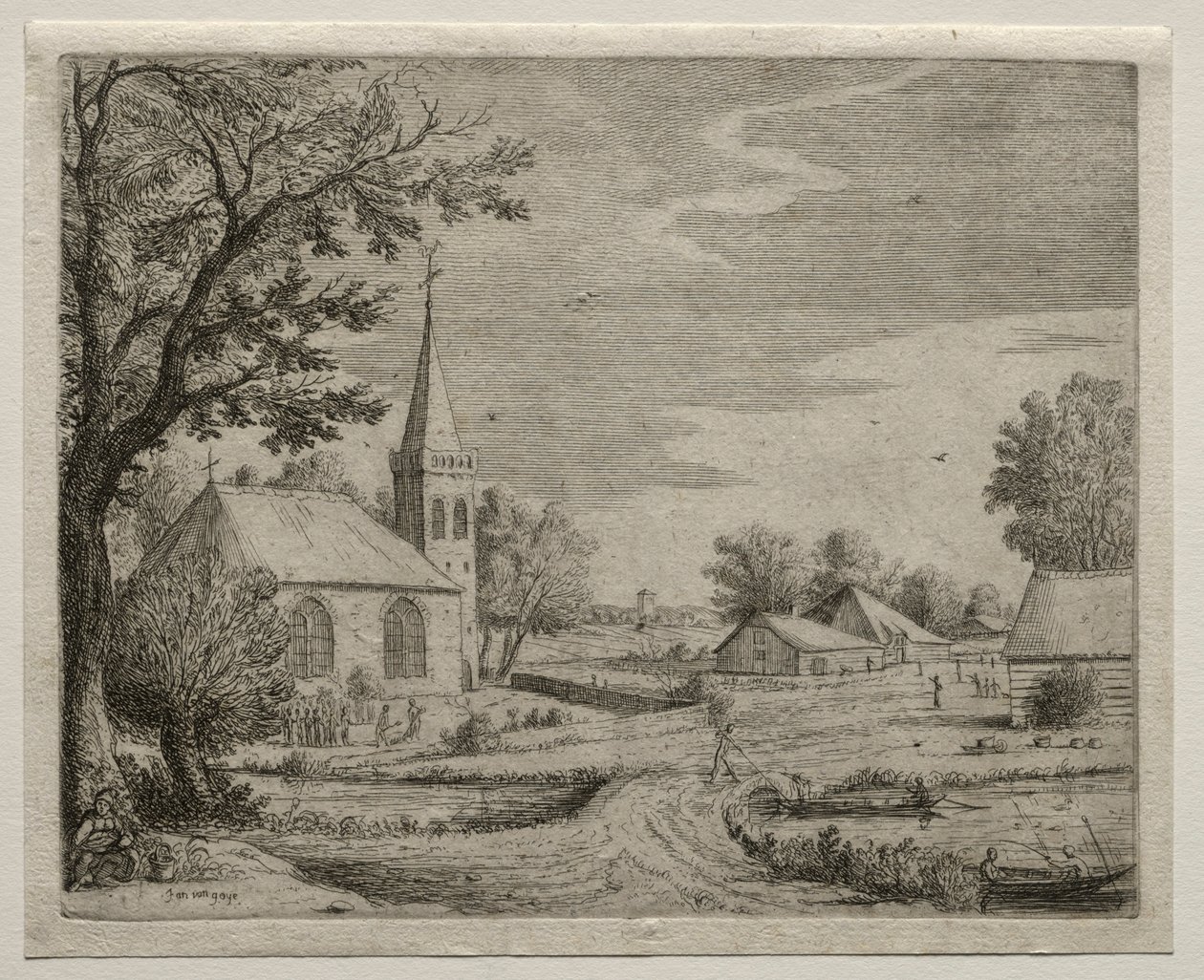 Iglesia del Pueblo de Jan Josephsz van Goyen