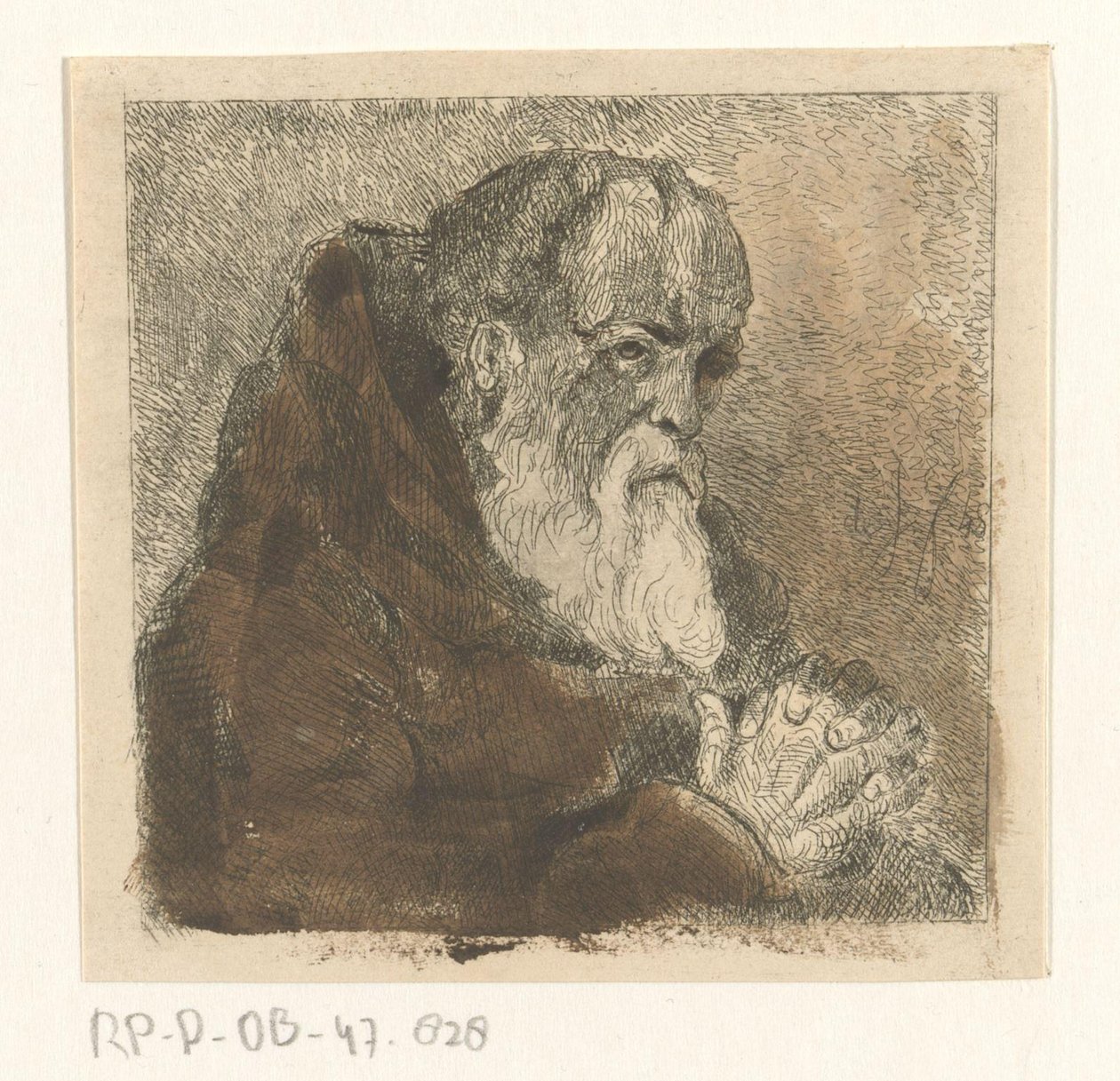 Monje rezador de Jan Karel Jacob de Jonge