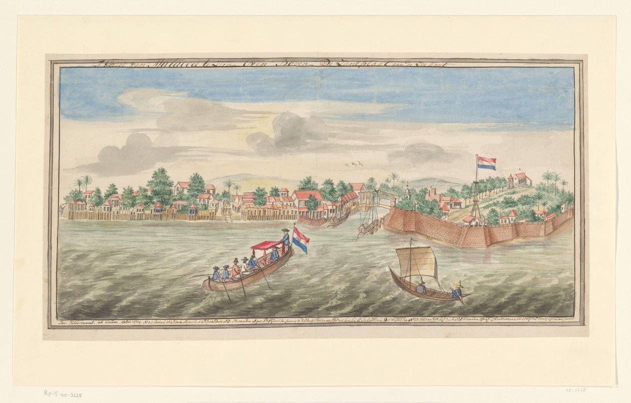 Vista de Malaca desde el mar
Vista de Malaca justo por encima de la ladera del mar (título en el objeto) de Jan Keldermans
