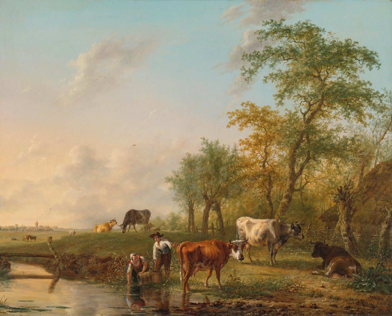 Paisaje con ganado de Jan Kobell (II)