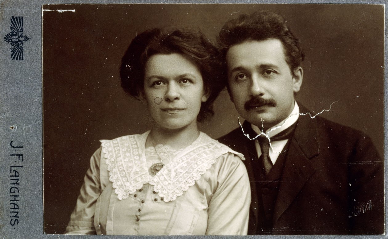 Retrato en carte-de-visite de Albert Einstein y Mileva Einstein-Maric en 1911, 1911 de Jan Langhans