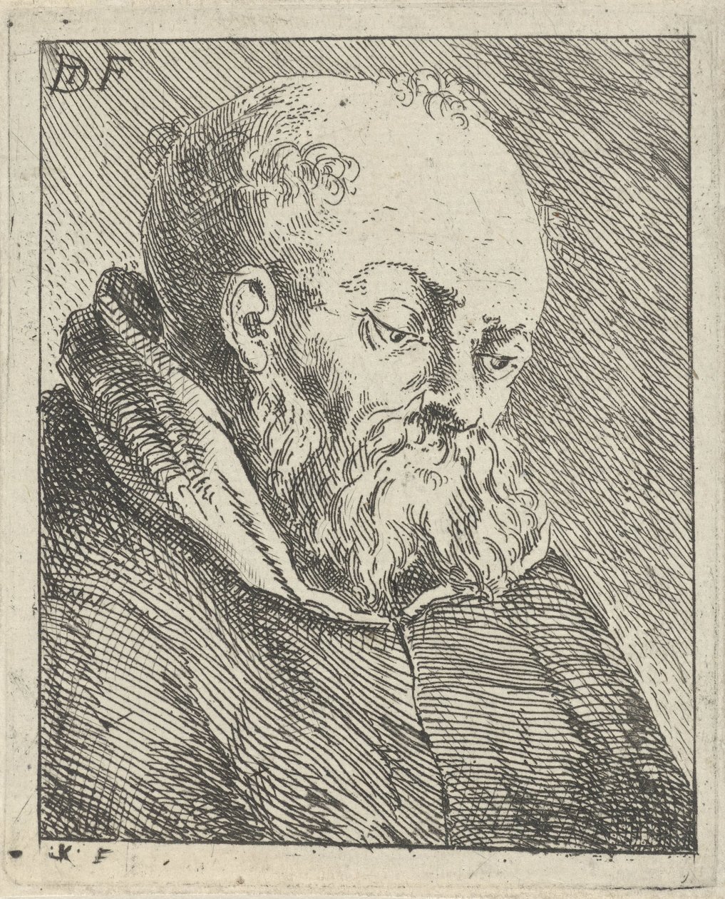 retrato, de, un, monje de Jan Lauwryn Krafft (I)
