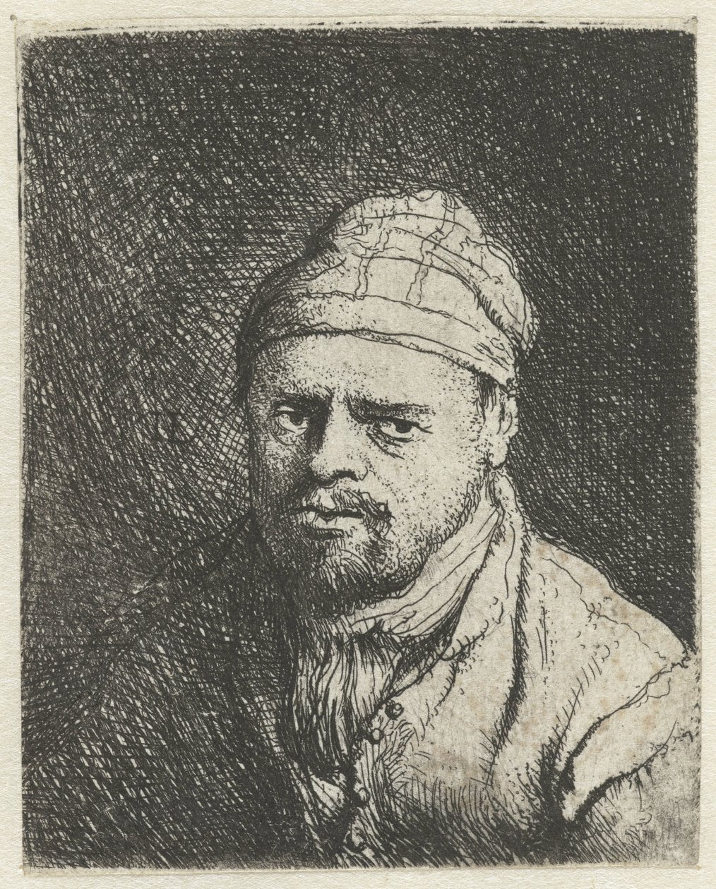 Busto de un cocinero con gorro de Jan Lievens