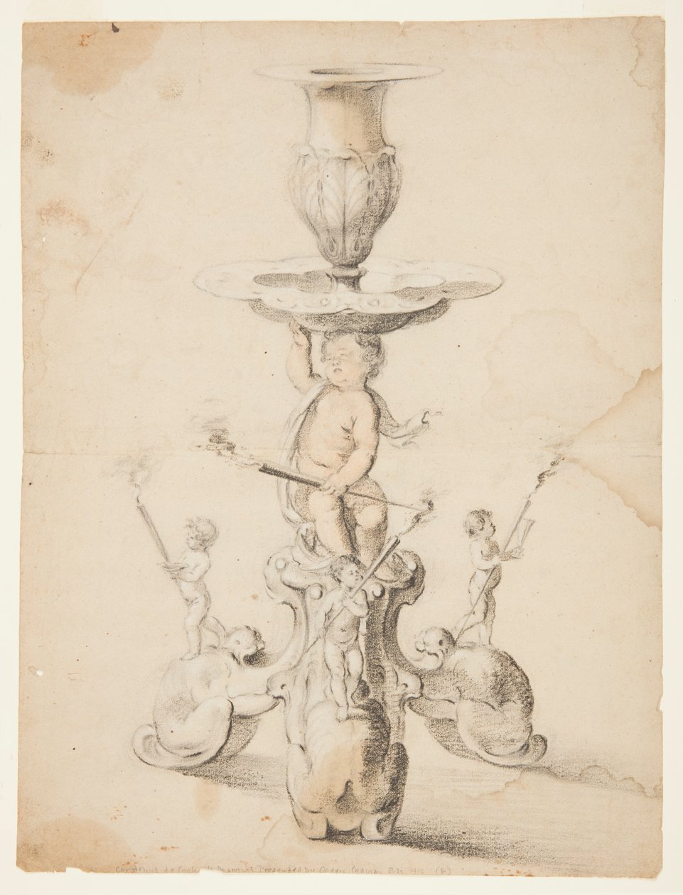 Diseño para un candelabro de Jan Lutma