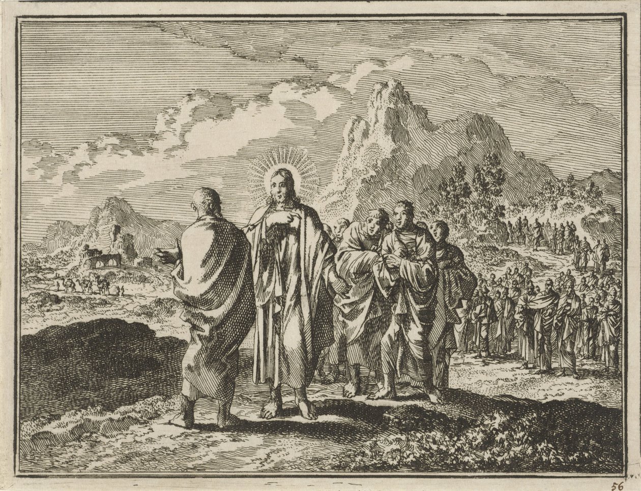 Cristo castiga a Pedro de Jan Luyken