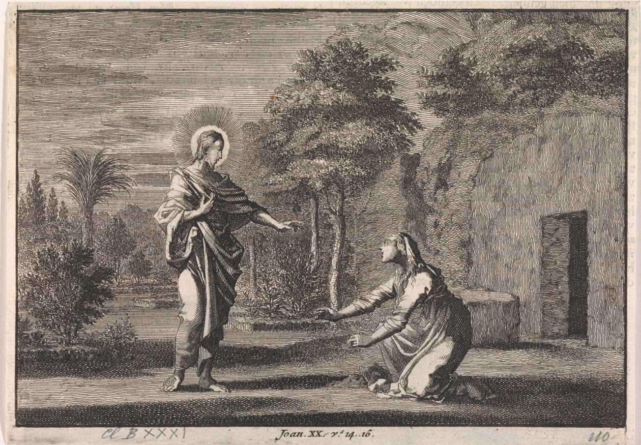 Cristo se aparece a María Magdalena (Noli me tangere) de Jan Luyken