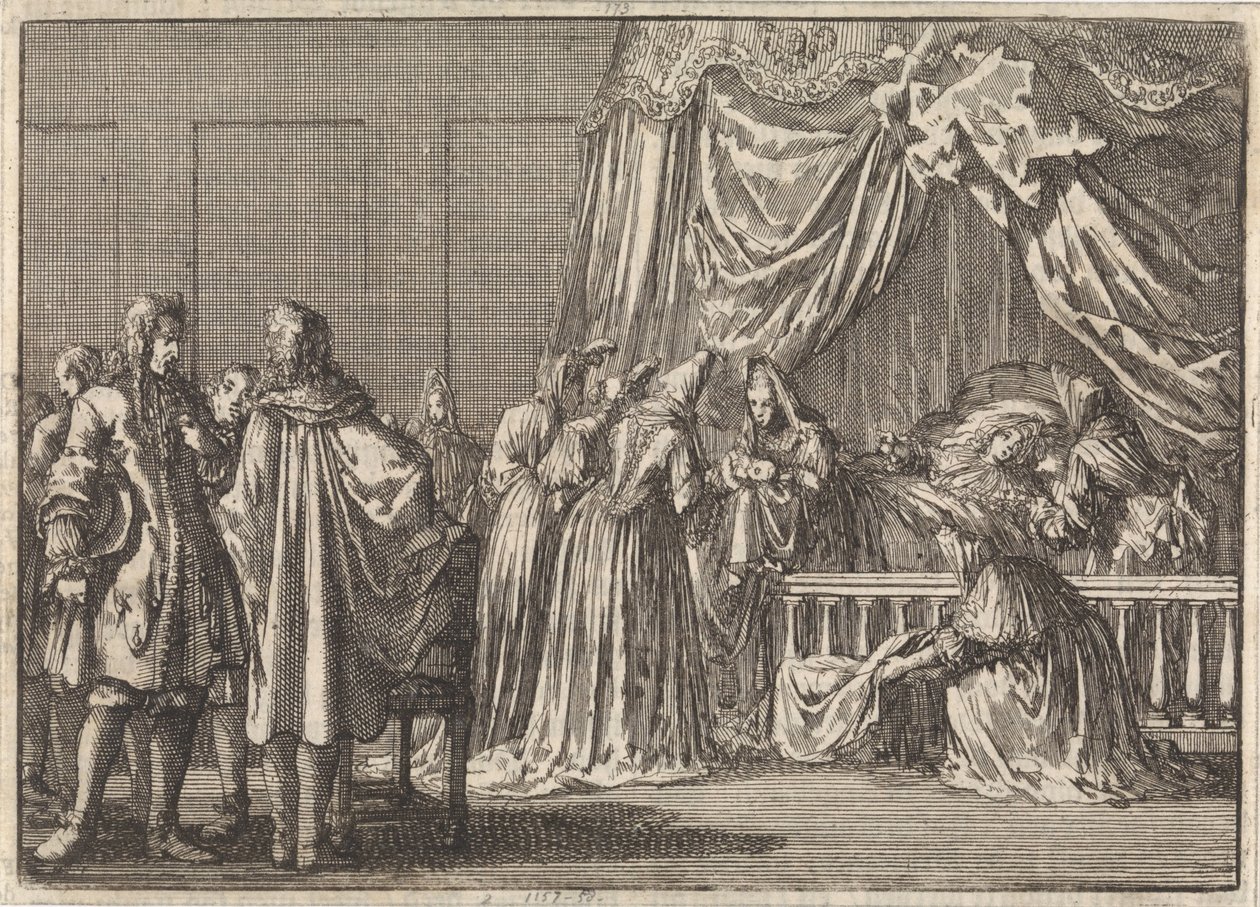 Nacimiento del hijo del rey Jaime II de Inglaterra, 1688 de Jan Luyken
