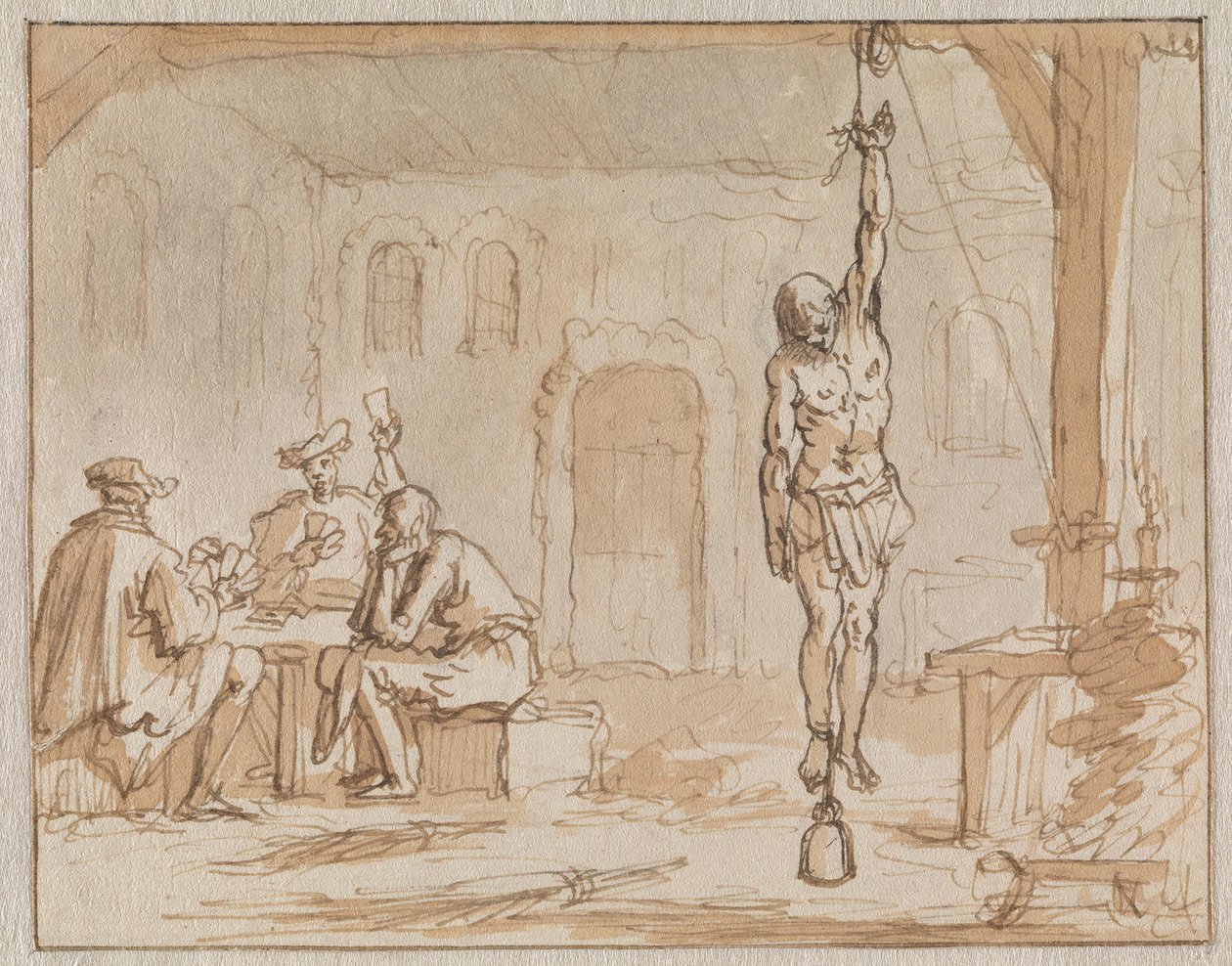 Geleyn el zapatero es torturado en Breda en 1572 de Jan Luyken