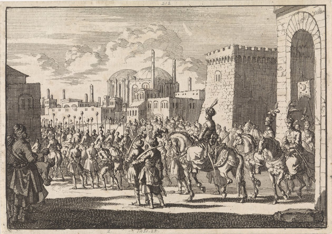 Entrada del Sultán Mustafa II a Constantinopla, 1695 de Jan Luyken