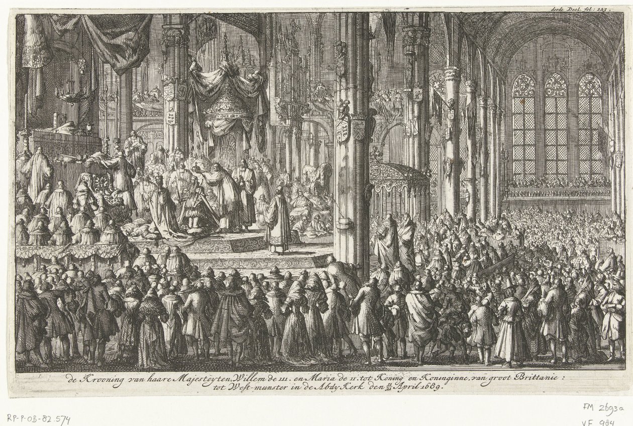Coronación de Guillermo III, 1689 de Jan Luyken