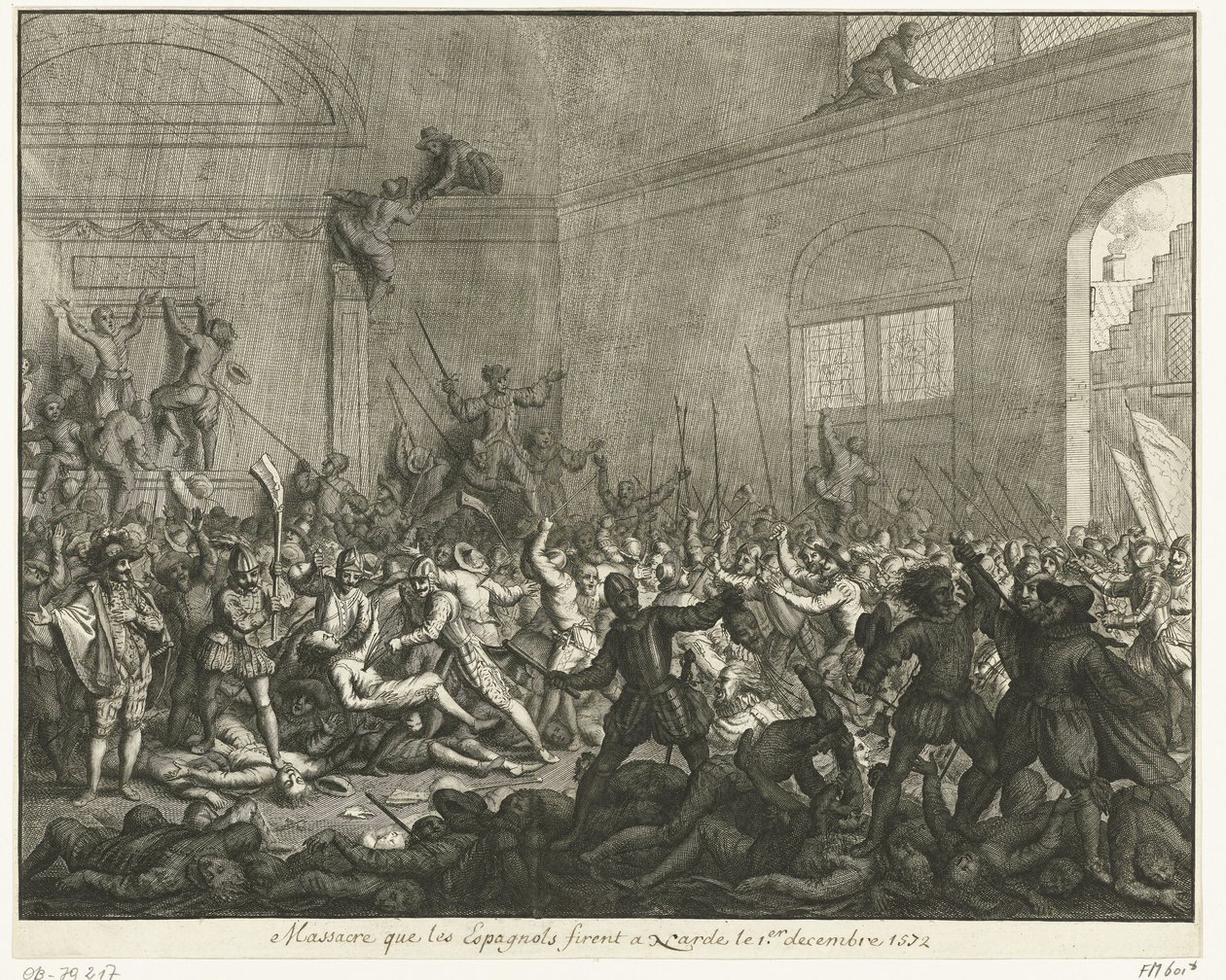 Asesinato en una iglesia en Naarden, 1572 de Jan Luyken