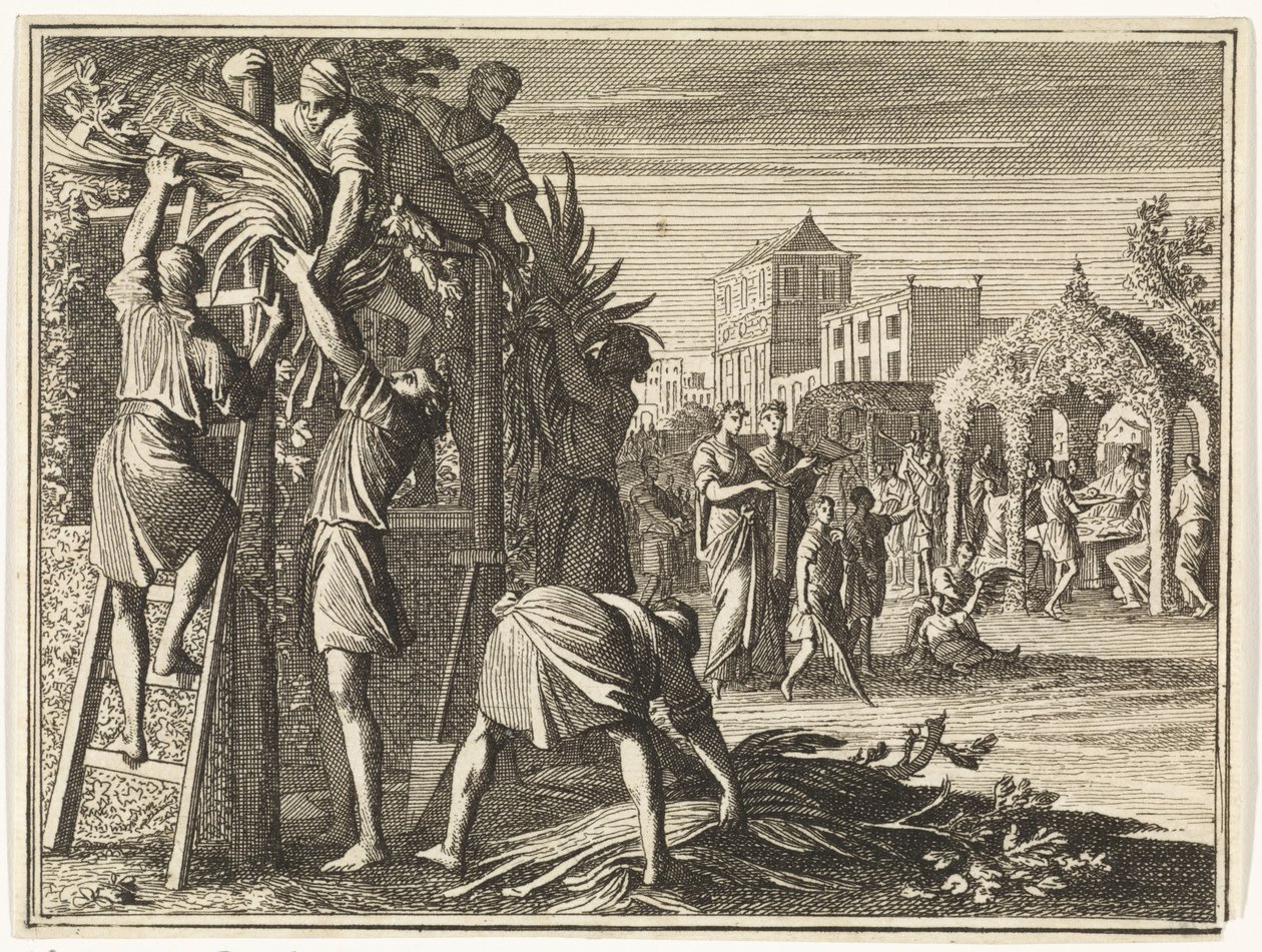 Construcción de las cabañas de Jan Luyken
