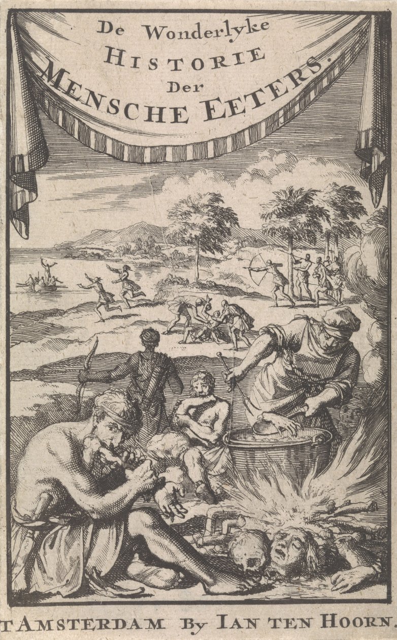 La maravillosa historia de los comedores de humanos por A. Magyrus, 1696 de Jan Luyken