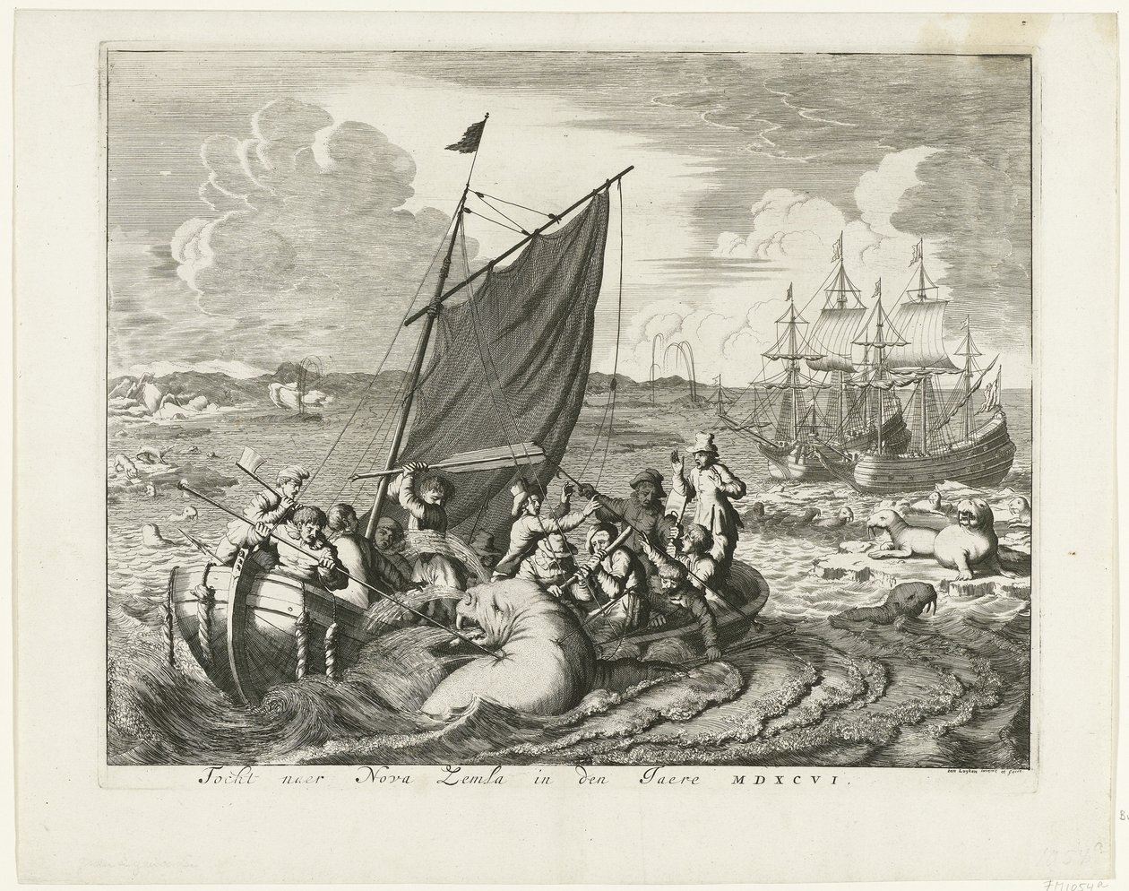 El viaje a Novaya Zemlya en 1596, 1679-1681 de Jan Luyken