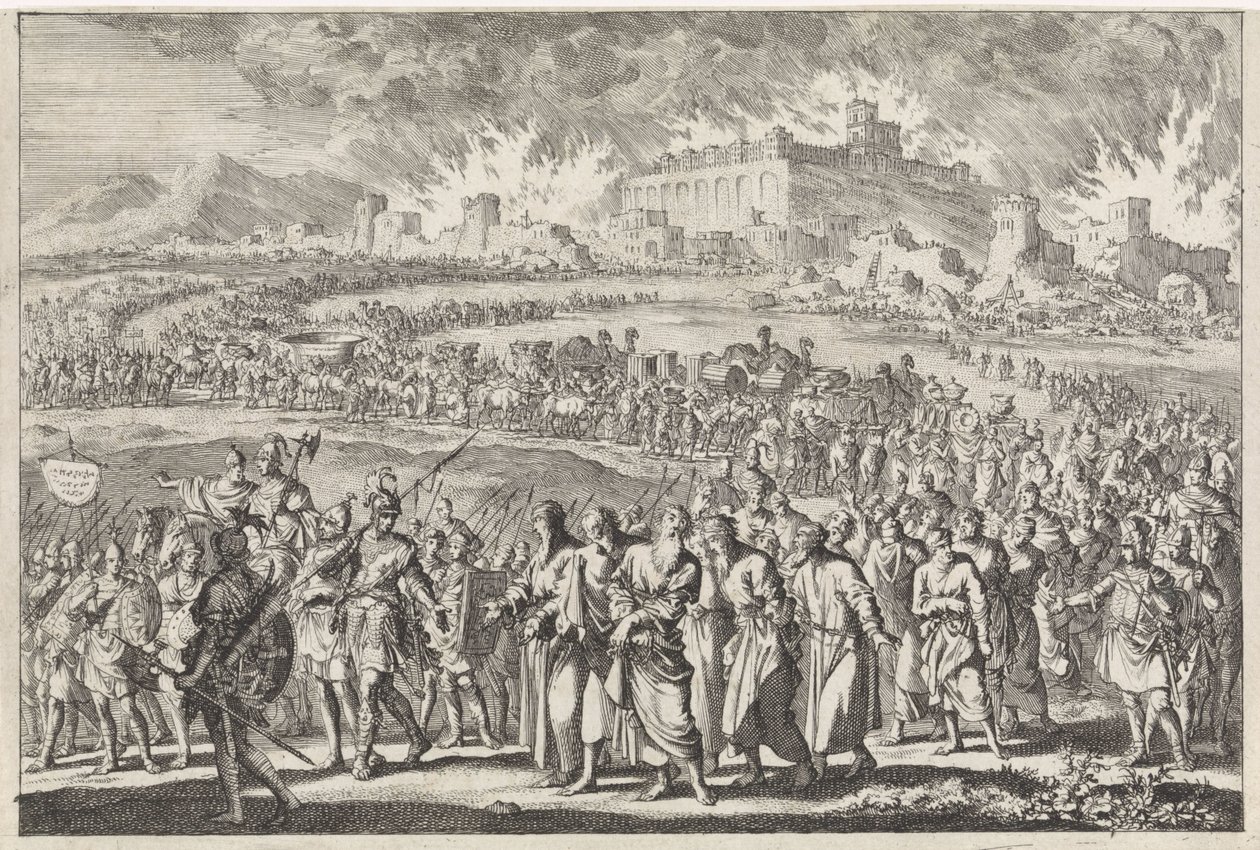 Destrucción de Jerusalén por el ejército babilónico de Jan Luyken