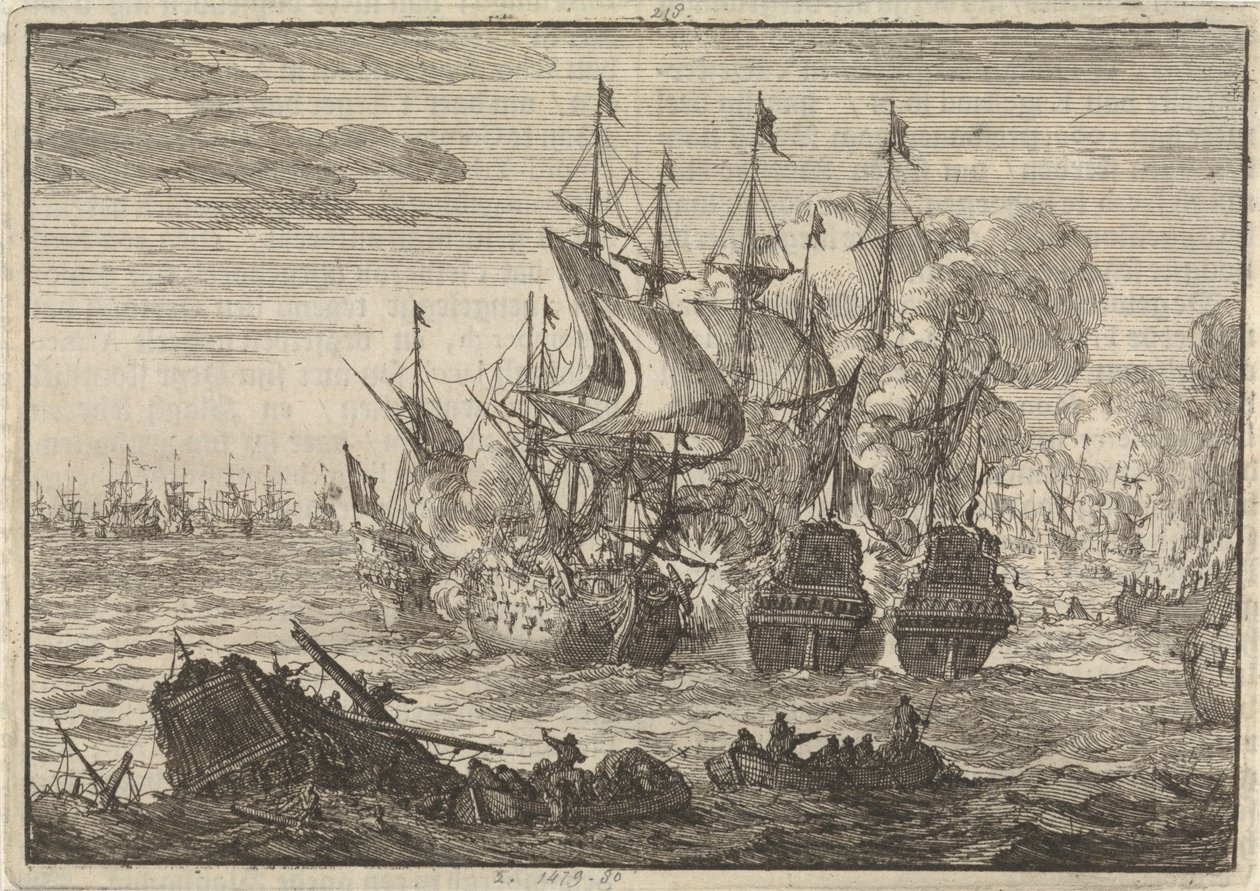Batalla de Beachy Head, 1690 de Jan Luyken
