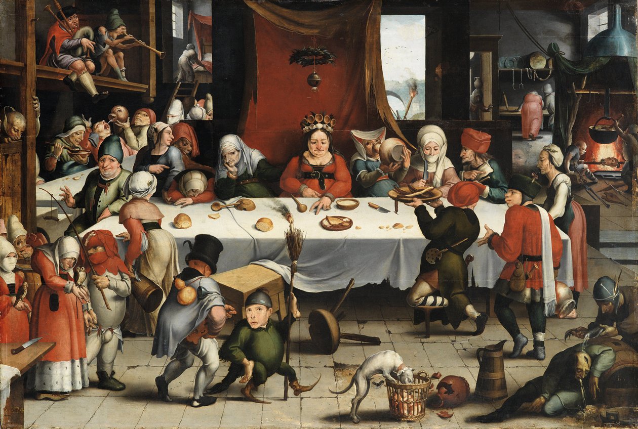 Banquete burlesco, c. 1550 de Jan Mandyn