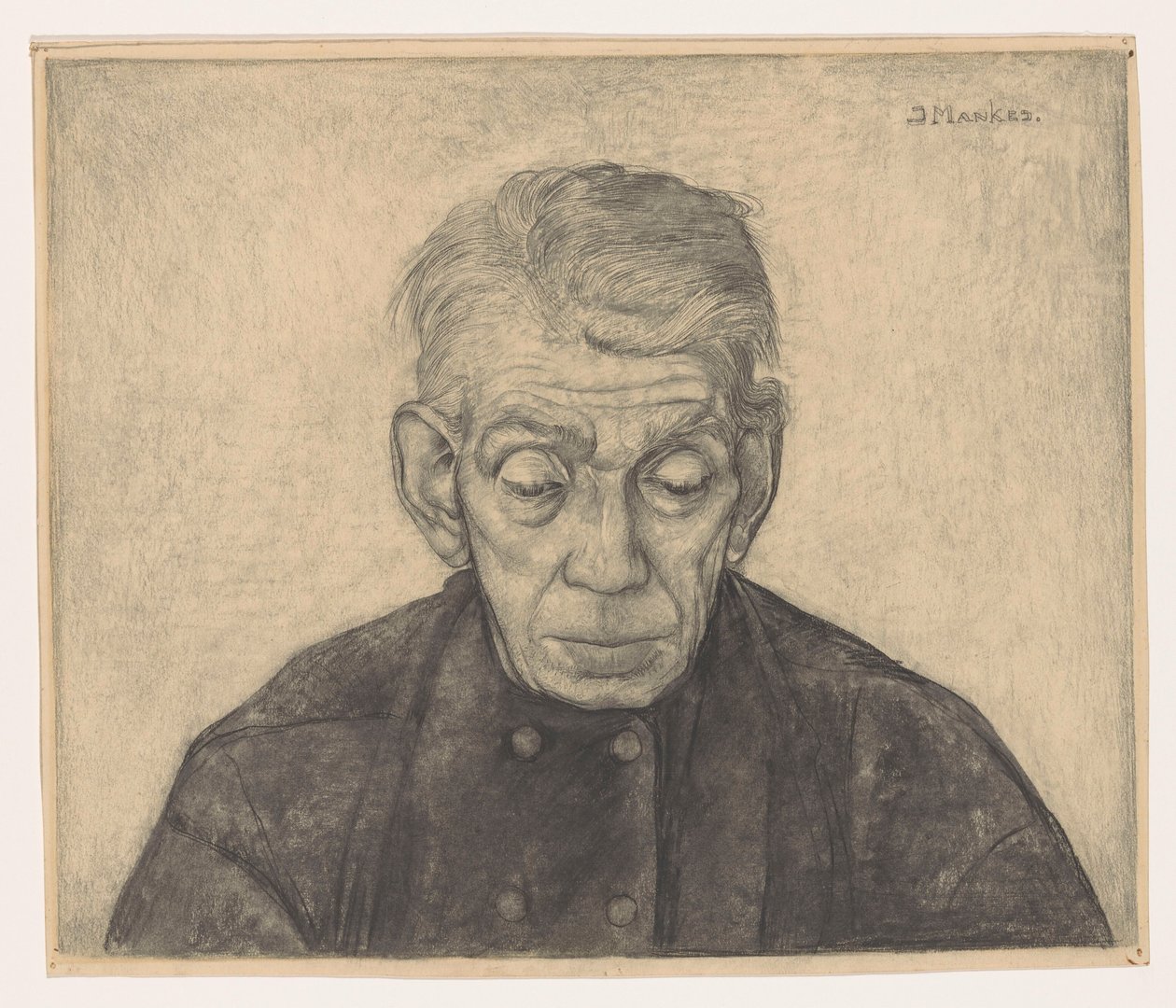 Retrato de Douwe de Groot de Jan Mankes (signed by artist)