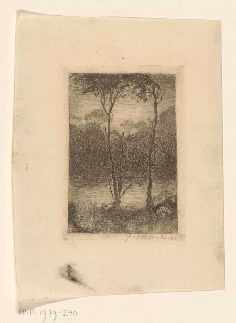 Dos árboles junto al agua
Stream at night (título original) de Jan Mankes (signed by artist)